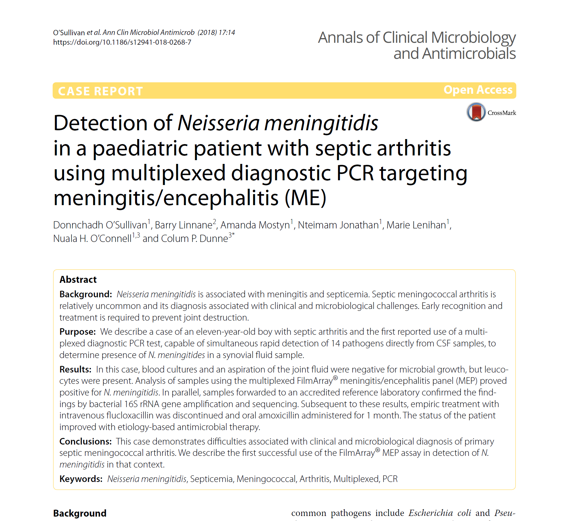 Meningitis article