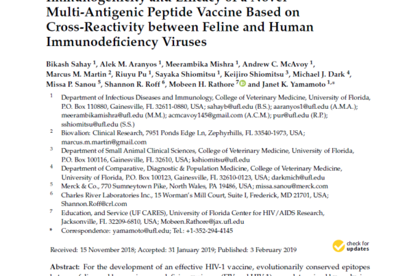 USA: Conserved epitopes between FIV and HIV